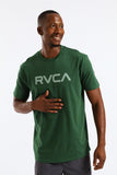 RVCA Mens Big Stitch T-Shirt In Grass Green