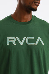 RVCA Mens Big Stitch T-Shirt In Grass Green