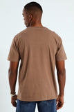 Jeep Mens Fashion Graphic Basic T-Shirt In Bark
