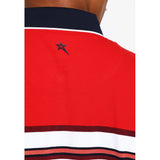 Soviet Mens Cova Striped Golfer In Red