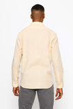 Polo Mens Classic Linen Long Sleeve Shirt In Stone