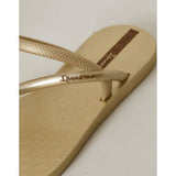 Ipanema Ladies Glam Ring Thong Sandals In Beige & Gold