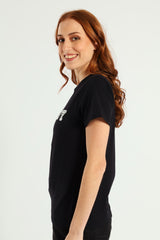 Sissyboy Black Regular Fit Top With Bling Design