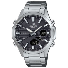 Casio Mens Ediface Analogue Digital Watch In Silver