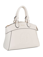 Elle Embossed Dome Bag In Cream