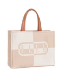 Elle Womens Avant Garde Medium Shopper In Beige