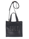 Elle Cut Out Small Shopper Bag In Black