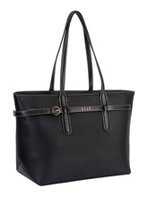 Elle Womens Belt Buckle Tote In Black