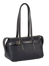 Elle Womens Belt Buckle Boston Bag In Black