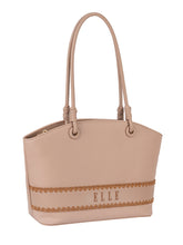 Elle Woven Tote Bag In Beige