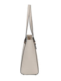 Elle Embossed Tote Bag In Cream