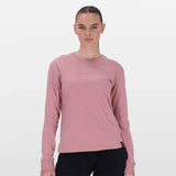 Salomon Womens Emblem Ls Tee Pink