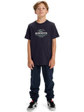 Quiksilver Boys Youth Type Line T-Shirt In Dark Navy
