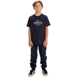 Quiksilver Boys Youth Type Line T-Shirt In Dark Navy