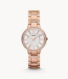 Fossil womans Virginia Rose Gold watch
