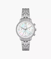 Fossil women`s Neutra Chronograph Stainless Steel Watch Silver
