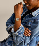Fossil Ladies Harlow Three-Hand Medium Leather Watch In Brown