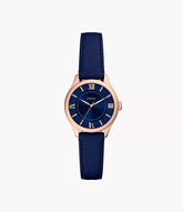 Fossil Gilmore Three-Hand Navy Leather Watch