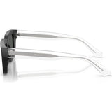 Emporio Armani Unisex Square Sunglasses In Black/Transparent