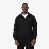 Fade Essential Mens Quarter Zip Sweatshirt In Black
