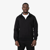 Fade Essential Mens Quarter Zip Sweatshirt In Black