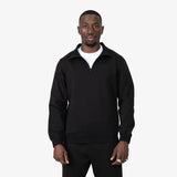 Fade Essential Mens Quarter Zip Sweatshirt In Black