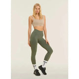 Freddy Womens Knitted Seamless Sport Top In Beige