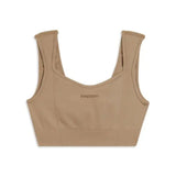 Freddy Womens Knitted Seamless Sport Top In Beige