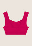 Freddy Womens Knitted Seamless Sport Top In Pink