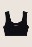 Freddy Womens Knitted Seamless Sport Top In Black