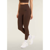 Freddy Ladies Knitted Seamless 7/8 Leggings High Waist In Brown
