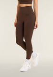 Freddy Ladies Knitted Seamless 7/8 Leggings High Waist In Brown