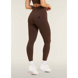Freddy Ladies Knitted Seamless 7/8 Leggings High Waist In Brown