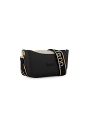 Fenn Bone Handbag with Gold Chain In Black