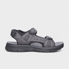 Jeep Mens Compass Sandals In Grey & Black