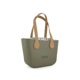 Fenn Beige Handle Handbag In Watercress