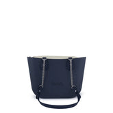 Fenna Silver Chain Tote Bag In Navy