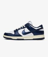 Nike Womens Dunk Low PRM Sneakers In White/Midnight Navy