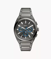 Fossil mens Everett Chronograph Smoke Stainless Gunmetal