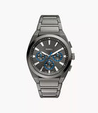 Fossil mens Everett Chronograph Smoke Stainless Gunmetal