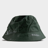 Ben Shereman Wax Plastisol Dark Olive Bucket Hat