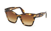 Tom Ford Womens Elvira Sunglasses In Coloured Havana