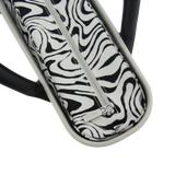 Fenn Silver Zip Black Handle Tote Bag In Grey