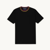 Tshepo Jeans Unisex Flag Rib Neckline T-Shirt In Black