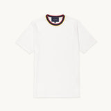 Tshepo Jeans Unisex Flag Rib Neckline T-Shirt In White