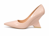 Footwork Ladies Chrizan Heels In Beige