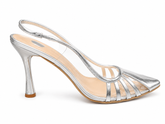 Footwork Ladies Nanci Court Heels In Silver