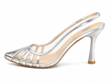Footwork Ladies Nanci Court Heels In Silver