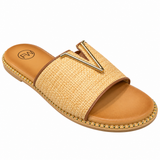 Footwork Ladies Valla Slides In Tan