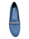 Footwork Ladies Zanna Shoes In Dark Blue Denim